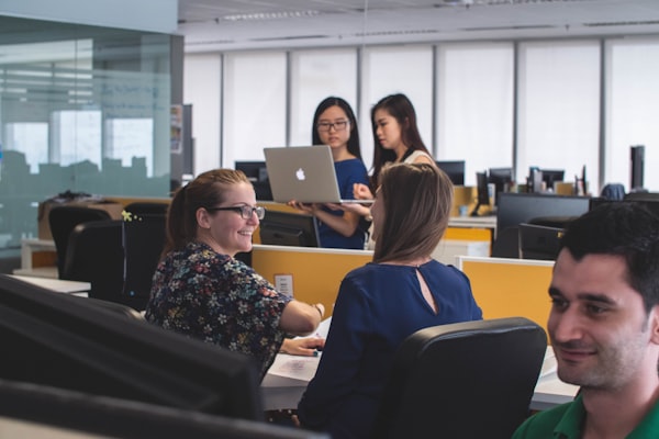 Engineers at a learning workshop or hackathon