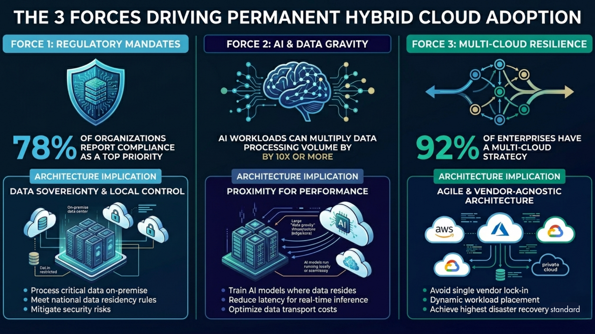 Three structural drivers of hybrid cloud architecture adoption in 2026